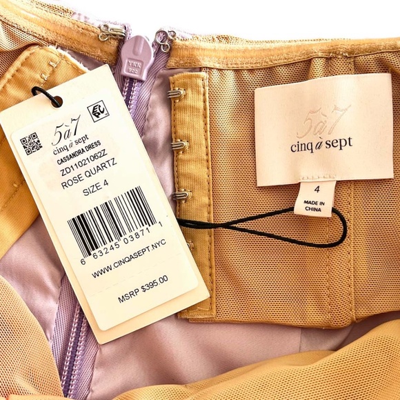 CINQ A SEPT CASSANDRA Strapless Ruffle Dress NWT - Picture 14 of 15